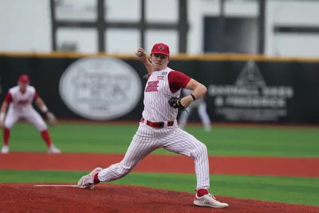 Jack Martinez pitches against Nicholls on Tuesday, April 2 at Russo Park