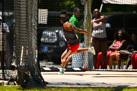 Kimola Hines Discus May 11, 2024 Sun Belt Conference Track and Field Outdoor Championship Meet in Monroe, LA. Photo by Benjamin R. Massey/Ragin’ Cajun Athletics