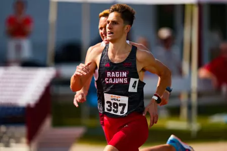Peyton Chiasson 1500 M May 11, 2024 Sun Belt Conference Track and Field Outdoor Championship Meet in Monroe, LA. Photo by Benjamin R. Massey/Ragin’ Cajun Athletics