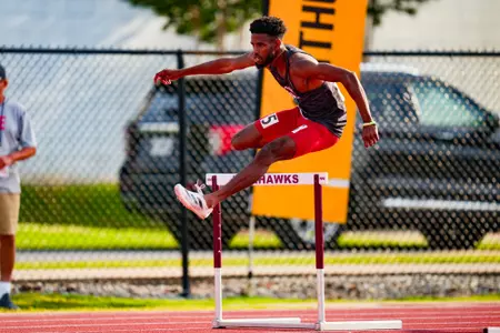 Javed Jones 400 M Hurdles May 11, 2024 Sun Belt Conference Track and Field Outdoor Championship Meet in Monroe, LA. Photo by Benjamin R. Massey/Ragin’ Cajun Athletics