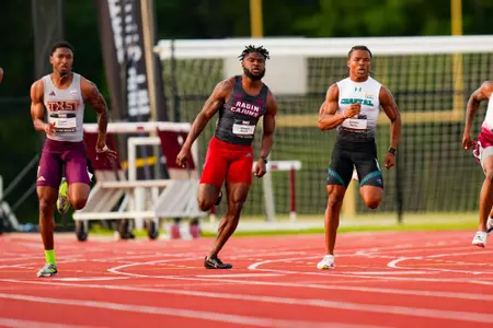 Jamhad Booth 200 M May 11, 2024 Sun Belt Conference Track and Field Outdoor Championship Meet in Monroe, LA. Photo by Benjamin R. Massey/Ragin’ Cajun Athletics