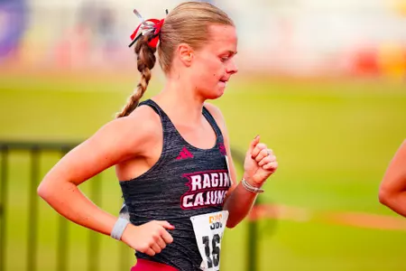 Isabelle Russell 5000 M May 11, 2024 Sun Belt Conference Track and Field Outdoor Championship Meet in Monroe, LA. Photo by Benjamin R. Massey/Ragin’ Cajun Athletics
