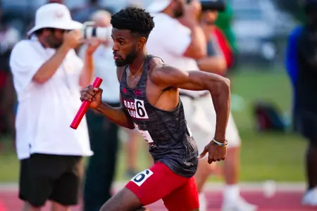 Javed Jones 4 x 400 M Relay May 11, 2024 Sun Belt Conference Track and Field Outdoor Championship Meet in Monroe, LA. Photo by Benjamin R. Massey/Ragin’ Cajun Athletics