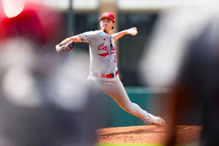 Chase Morgan pitching June 2, 2024 Louisiana vs Texas Baseball in the NCAA Baseball Regional at Olsen Field at Blue Bell Park in College Station, Texas. Final Score Louisiana 10 UT 2. Photo by Benjamin R. Massey/Ragin’ Cajun Athletics