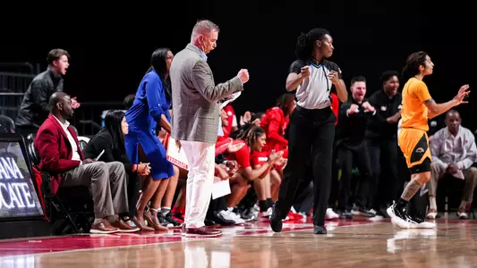WBB Garry Brodhead Celebrates vs USM 03.01.24