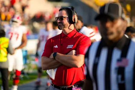 Michael Desormeaux On the sideline September 7, 2024 Louisiana @ Kennesaw State Football in Kennesaw, GA at Fifth Third Stadium. Final score Louisiana 34 Kennesaw State 10. Photo by Benjamin R. Massey/Ragin’ Cajun Athletics
