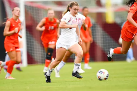 Lucy Ortiz September 15, 2024 Louisiana Women's Soccer vs University of Texas Rio Grand Valley in Lafayette, LA at Home Bank Track and Soccer Complex. Final Score Louisiana 4 UTRGV 0. Photo by Benjamin R. Massey/Ragin’ Cajun Athletics