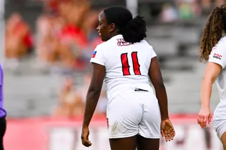 Briana Henry celebrates goal September 15, 2024 Louisiana Women's Soccer vs University of Texas Rio Grand Valley in Lafayette, LA at Home Bank Track and Soccer Complex. Final Score Louisiana 4 UTRGV 0. Photo by Benjamin R. Massey/Ragin’ Cajun Athletics