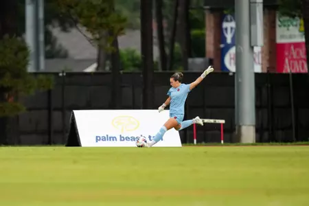 Natalie Mayes Goal Kick August 29, 2024 Louisiana Women's Soccer vs Northwestern State in Lafayette, LA at Home Bank Track and Soccer Complex. Final Score Louisiana 1 NSU 0. Photo by Benjamin R. Massey/Ragin’ Cajun Athletics