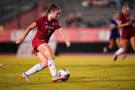 Adeline Nemeth August 29, 2024 Louisiana Women's Soccer vs Northwestern State in Lafayette, LA at Home Bank Track and Soccer Complex. Final Score Louisiana 1 NSU 0. Photo by Benjamin R. Massey/Ragin’ Cajun Athletics