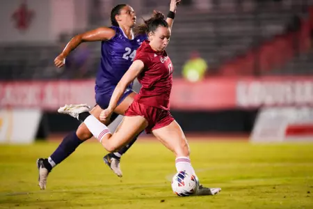 Megan Bradley August 29, 2024 Louisiana Women's Soccer vs Northwestern State in Lafayette, LA at Home Bank Track and Soccer Complex. Final Score Louisiana 1 NSU 0. Photo by Benjamin R. Massey/Ragin’ Cajun Athletics