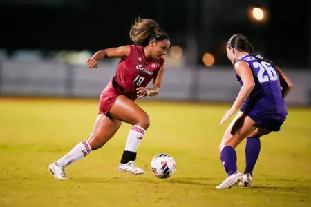 Aila Swinton August 29, 2024 Louisiana Women's Soccer vs Northwestern State in Lafayette, LA at Home Bank Track and Soccer Complex. Final Score Louisiana 1 NSU 0. Photo by Benjamin R. Massey/Ragin’ Cajun Athletics