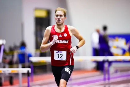 Joe Patterson runs at the 2024 LSU Purple Tiger Invite