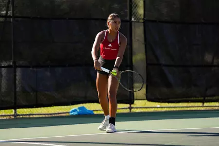Jenaila Prulla attempts a serve