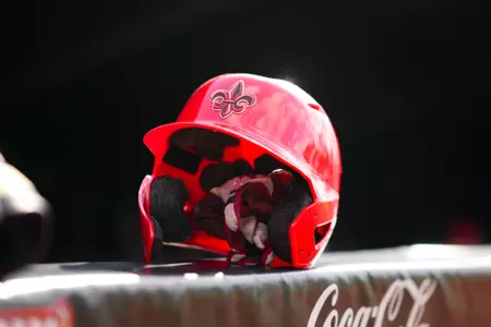 Generic Baseball Helmet February 16, 2025 Louisiana vs San Jose State Baseball Game 3 in Russo Park at M.L. "Tigue" Moore Field. Final Score Louisiana 4 SJSU 12. Photo by Benjamin R. Massey/Ragin’ Cajuns Athletics