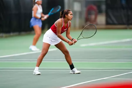 Jenaila Prulla February 18, 2025 Louisiana vs. McNeese Women’s Tennis at Cajun Courts in Lafayette, LA. Final score POSTPONED. Photo by Benjamin R. Massey/Ragin’ Cajuns Athletics