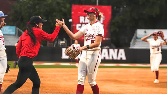 SB Sam Ryan Congratulated by Alyson Habetz vs. LA Tech 04.02.25