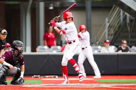 Drew Markle at bat April 5, 2024 Louisiana vs Texas State Baseball Game 2 in Russo Park at M.L. "Tigue" Moore Field. Final Score Louisiana 0 Texas State 2. Photo by Benjamin R. Massey/Ragin’ Cajuns Athletics