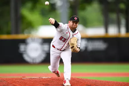 Tate Hess pitching April 23, 2025 Louisiana vs Nicholls Baseball in Russo Park at M.L. "Tigue" Moore Field. Final Score Louisiana 6 Nicholls 2. Photo by Benjamin R. Massey/Ragin’ Cajuns Athletics