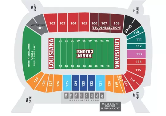 Football Seating Map 2025