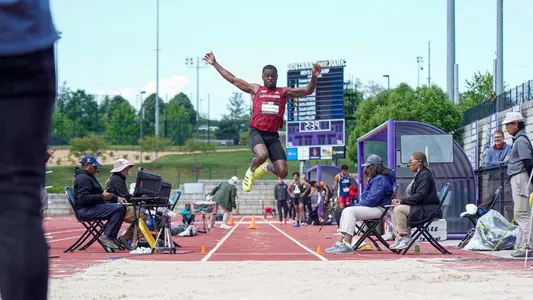 Jeremy Nelson competes at the SBC Championships in the triple jump