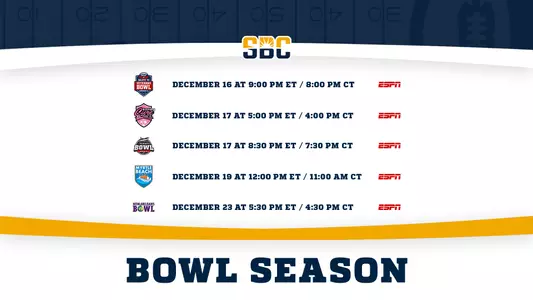 Sun Belt & ESPN Announce 2025 Primary Bowl Season Slate Image