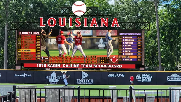 New Baseball Videoboard for M.L. Tigue Moore Field at Tony Robichaux Park