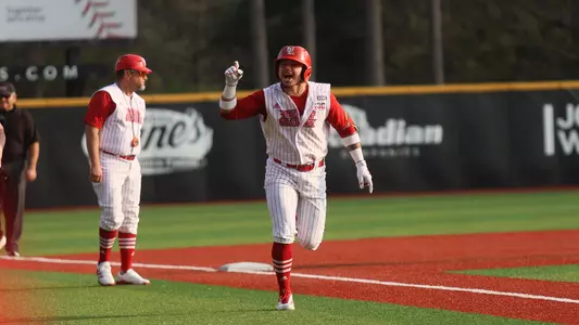 Rigoberto Hernandez rounds third after hitting his second home run of the season in Saturday's 9-1 win over Maryland at Russo Park