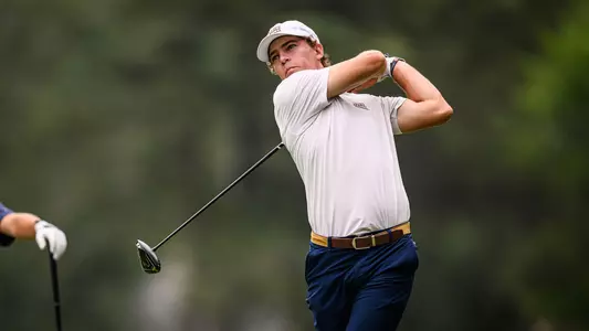 Jean Louis du Plessis hits a drive during the final round of the SBC Men's Golf Championships in Madison, Miss.