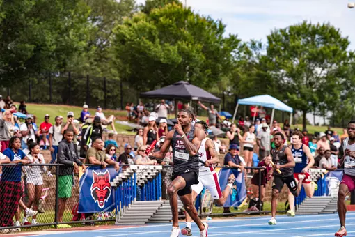 Louisiana Ragin' Cajuns Track and Field competes on May 16, 2026 at the Sun Belt Conference Outdoor Championships at the Jaguar Track Complex in Mobile, Ala.