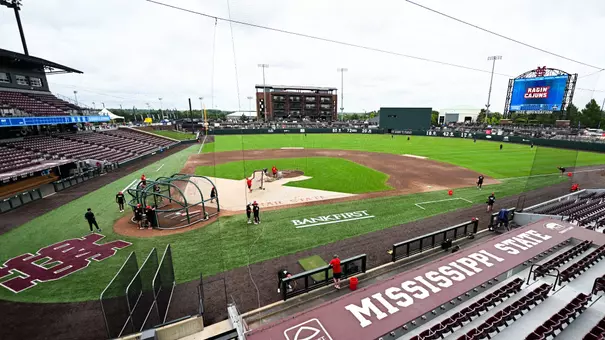 Louisiana Baseball Holds Team Practice at Mississippi State's Dudy Noble Field prior to the NCAA Starkville Regional