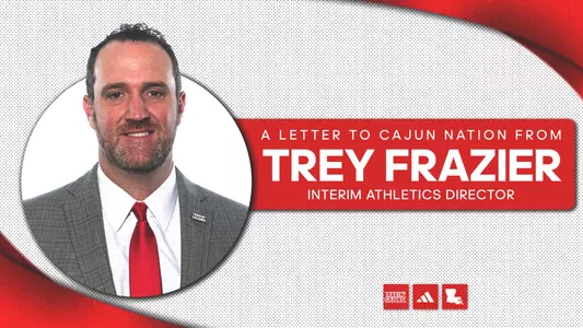 Trey Frazier Interim AD Letter Graphic