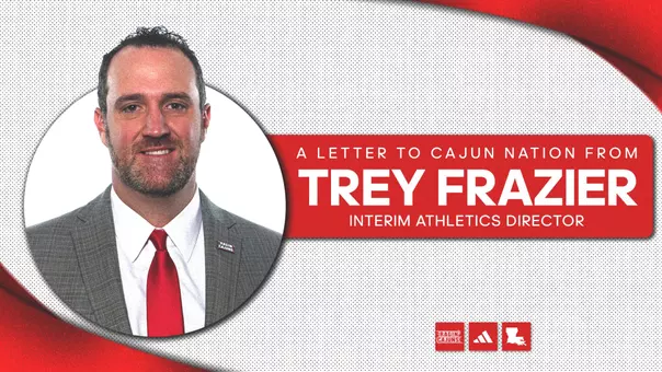 Trey Frazier Interim AD Letter Graphic