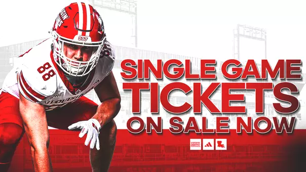 2026 Football Single-Game Tickets On Sale Graphic