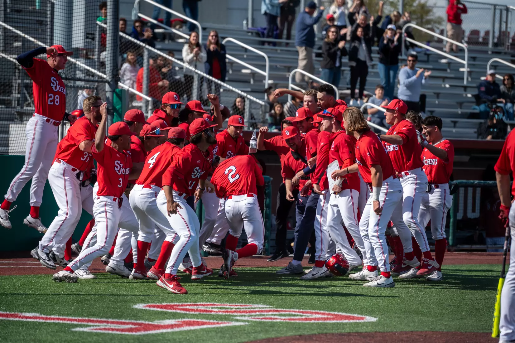 David Glancy celebrates with the team.