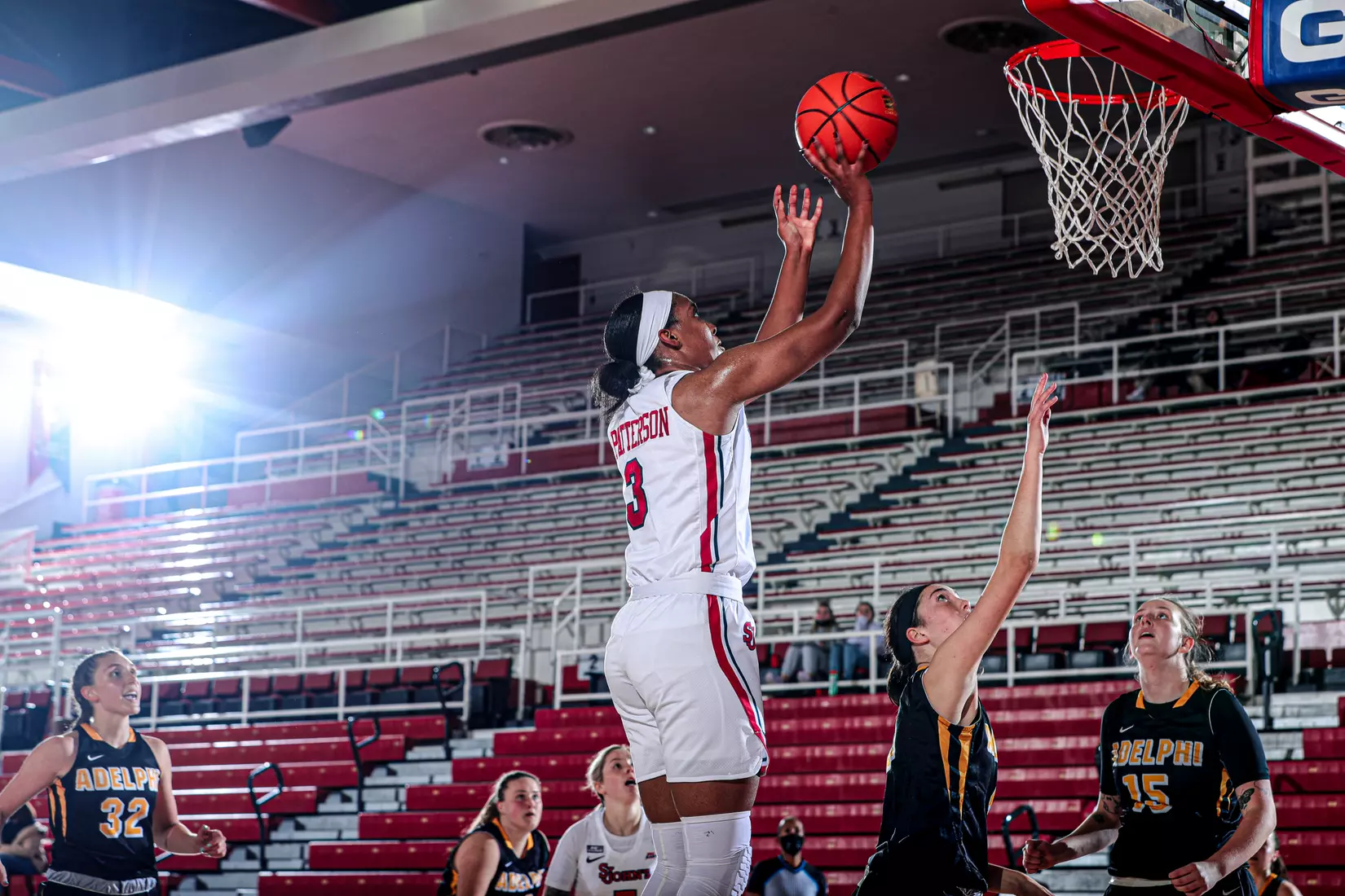 The St. John's women's basketball team defeated Adelphi, 93-58, in exhibition action.