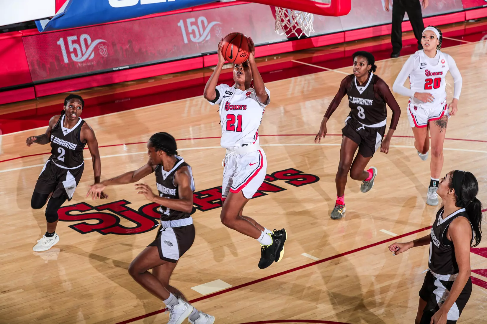 Qadashah Hoppie takes it to the hoop and picks up two points.