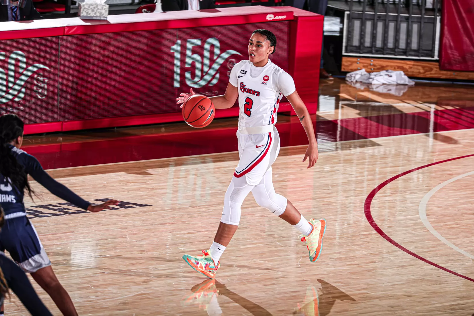 Correa takes the ball up the floor