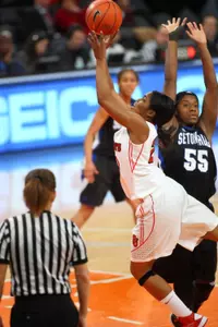 Keylantra Langley scored a career-high 16 points at Madison Square Garden.