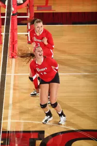 Sophomore Amy Zimmer recorded a career-high nine blocks.