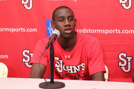 Junior guard/forward Sir'Dominic Pointer emphasized to the press how important the Wisconsin game was for the Red Storm.
