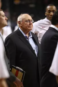 St. John's Special Assistant/Advisor Gene Keady enters the Collegiate Basketball Hall of Fame as part of the Class of 2013 on Sunday, Nov. 24.