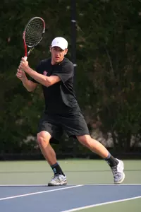 Senior Vasko Mladenov picked up his second straight singles win in the loss to No. 47 Dartmouth.