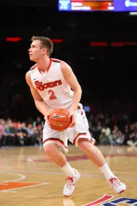 Marco Bourgault scored 11 points in his start against UConn.