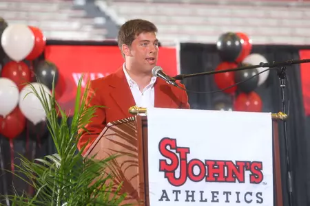 Jeff Lowman, a senior lacrosse goalkeeper gave half of the student-athlete response.