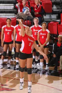 Sophomore Kain Palgutova racked up 4.46 kills per set and 5.12 kills per set to move into first place in the BIG EAST in both categories.