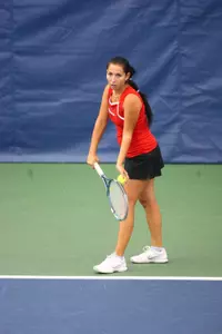 Senior Yanita Arnaudova tallied a singles victory against Boston College at the Yale Classic.