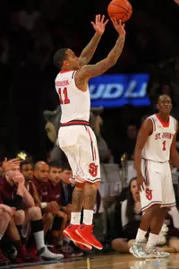 Junior D'Angelo Harrison is averaging 21.3 points per game against Villanova in his career.