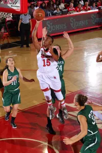 Danaejah Grant leads the team in scoring average at 21.8 ppg.