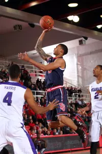 Senior guard Jamal Branch picked up 12 points in the Red Storm's win over Niagara on Dec. 2.